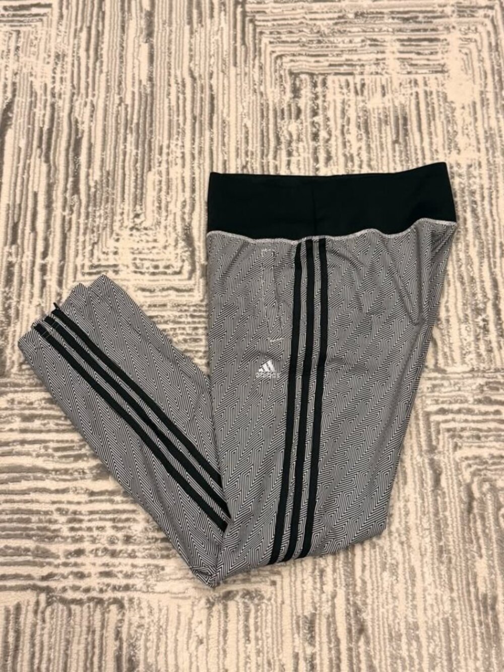 NEW Adidas women's small Black/White 3-stripe Climalite pants MSRP $79.99